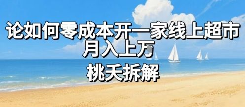 论如何零成本开一家线上超市，月入上W-新时光资源网