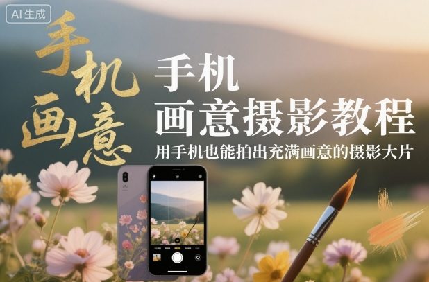 手机画意摄影教程,用手机也能拍出充满画意的摄影大片-新时光资源网