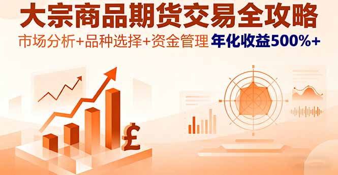 大宗商品期货交易全攻略，市场分析+品种选择+资金管理，年化收益500%+-新时光资源网