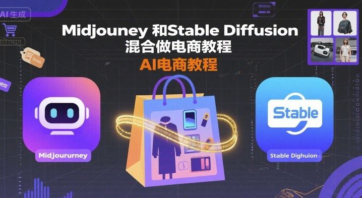 Midjourney和Stable Diffusion混合做电商教程-ai电商教程-新时光资源网