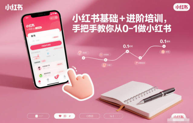 小红书基础+进阶培训,手把手教你从0-1做小红书-新时光资源网