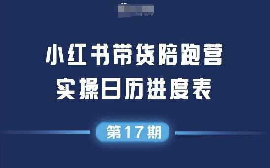 小红书第17期带货陪跑营，不囤货，无不直播，无不投流，通过选品+笔记内容+测品+笔记铺量+矩阵运营打爆款(更新)-新时光资源网