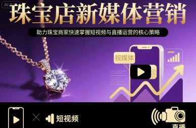 珠宝店新媒体营销，助力珠宝商家快速掌握短视频与直播运营的核心策略-新时光资源网