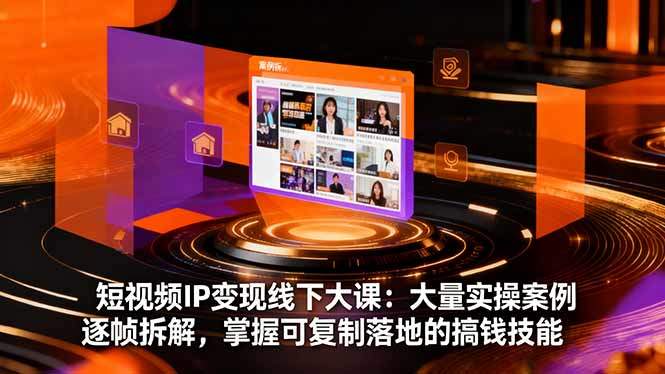 短视频IP变现线下大课:大量实操案例逐帧拆解,掌握可复制落地的搞钱技能-新时光资源网