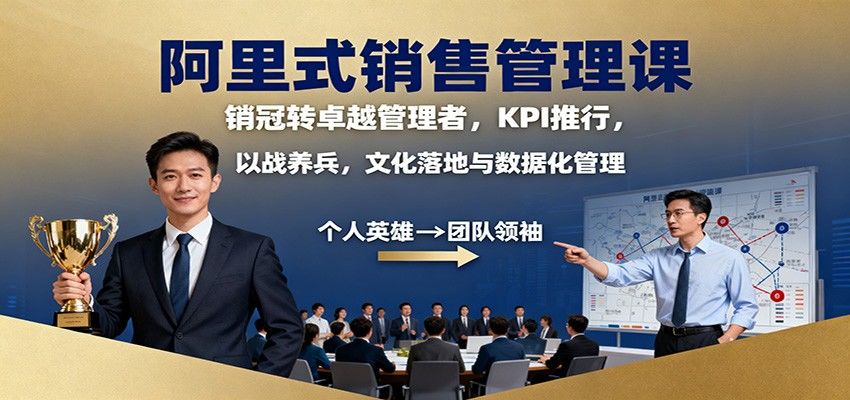 阿里式销售管理课：销冠转卓越管理者，KPI 推行，以战养兵，文化落地与数据化管理-新时光资源网