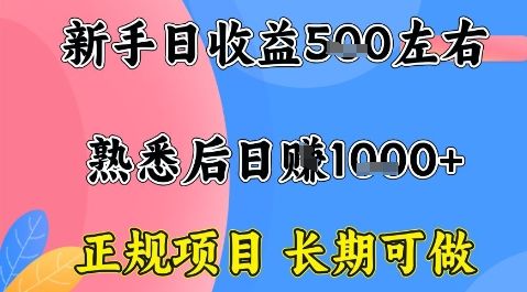全年可变现项目，收益高无门槛，正规项目，长期可做，一天收益1k+一台电脑在家创业【揭秘】-新时光资源网