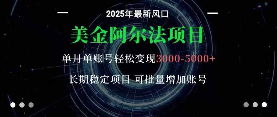 美金阿尔法项目：一部手机每天只需10分钟，轻松稳定赚美元-新时光资源网