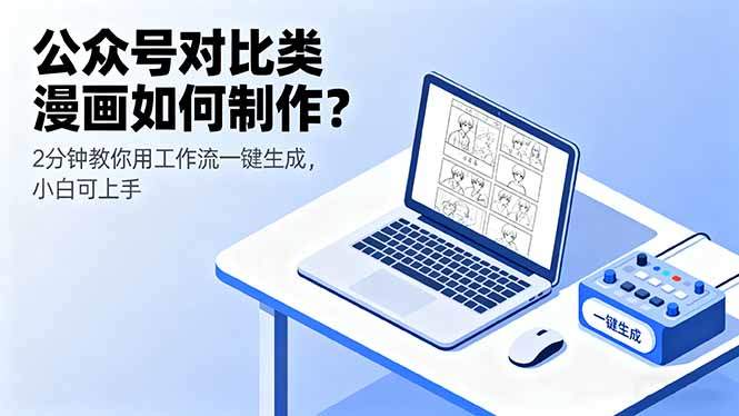 公众号对比类漫画如何制作?2分钟教你用工作流一键生成,小白可上手-新时光资源网