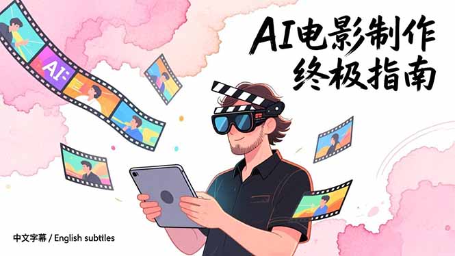AI电影制作终极指南：从创意到成片，系统掌握智能影视全流程实战课(中英字幕-新时光资源网