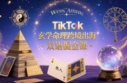 TikTok玄学命理跨境出海双语掘金课，手把手教你用命理知识精准直击海外用户痛点-新时光资源网