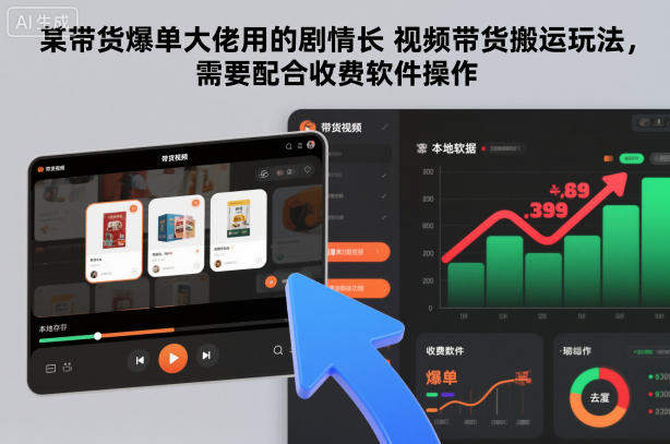 某带货爆单大佬用的剧情长视频带货搬运玩法，需要配合收费软件操作-新时光资源网