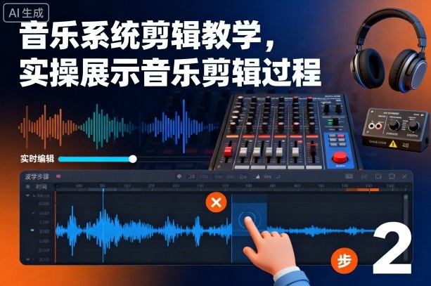 音乐系统剪辑教学，实操展示音乐剪辑过程-新时光资源网