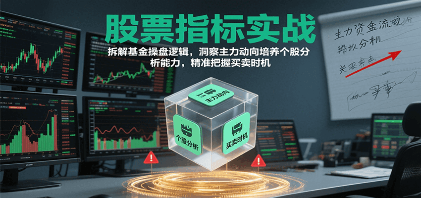 股票指标实战，基金操盘逻辑拆解，洞察主力动向培养个股分析能力把握买卖时机(更新)-新时光资源网