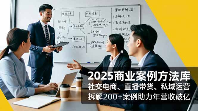 2025商业案例方法库，社交电商、直播带货、私域运营，拆解200+案例助力年营收破亿-新时光资源网