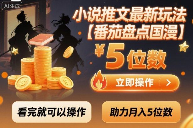 小说推文最新玩法，助力月入5位数【番茄盘点国漫】玩法，看完就可以操作-新时光资源网