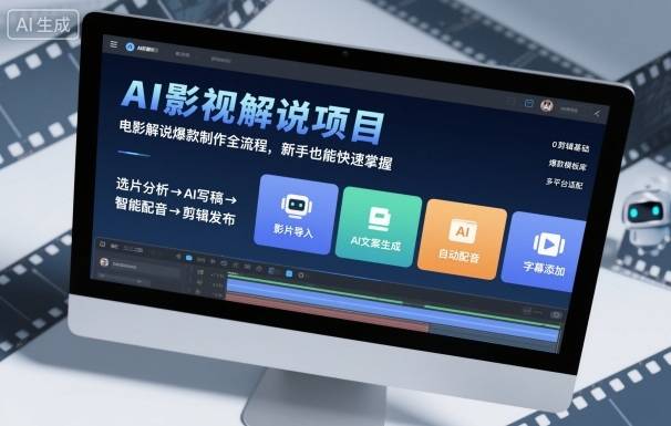 AI影视解说项目，电影解说爆款制作全流程，新手也能快速掌握-新时光资源网