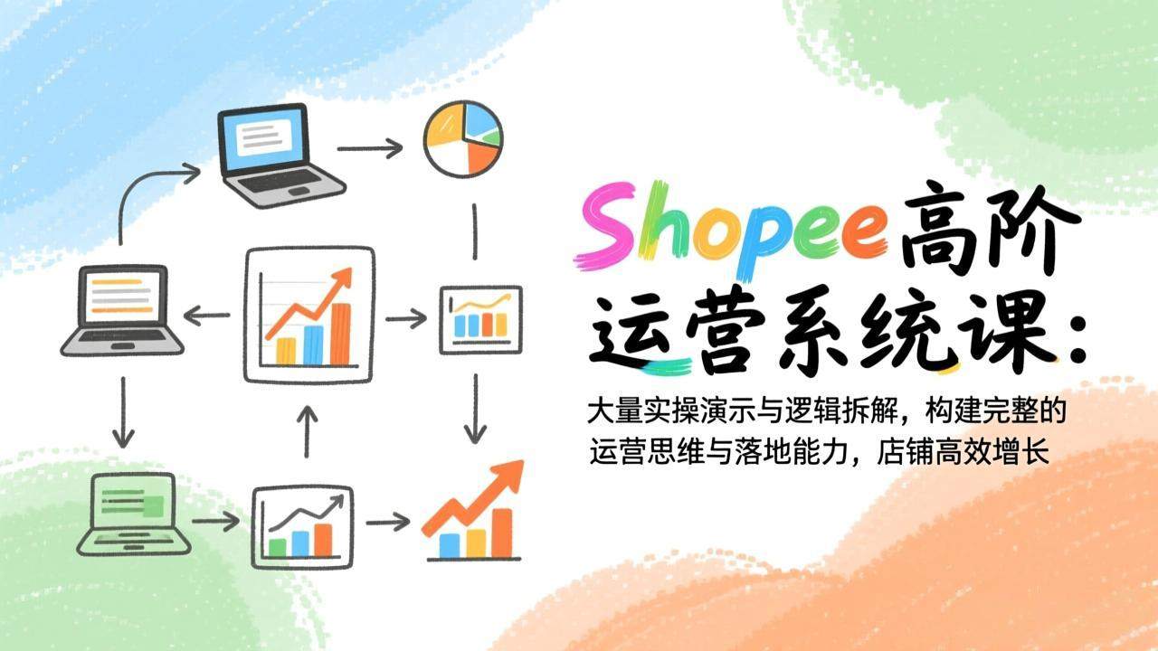 Shopee高阶运营系统课：大量实操演示与逻辑拆解，构建完整的运营思维与落地能力，店铺高效增长-新时光资源网
