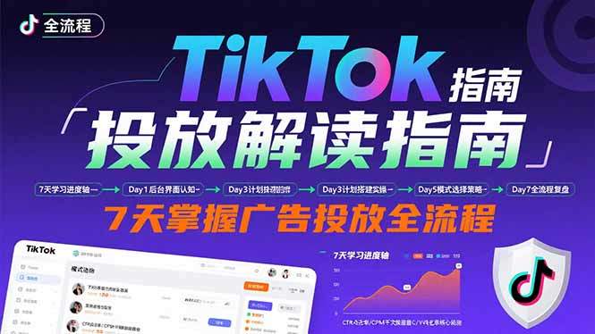 TikTok投放解读指南：后台操作/计划建立/模式选择，7天掌握广告投放全流程-新时光资源网