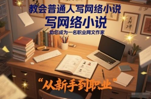 教会普通人写网络小说,助您成为一名职业网文作家-新时光资源网